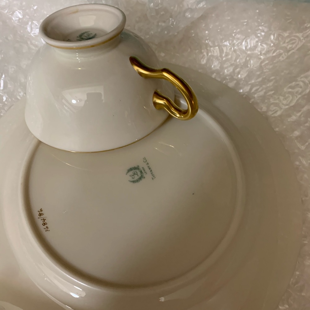Tiffany&co lunch 1 cup 1 snack plate set. - Picture 3 of 5